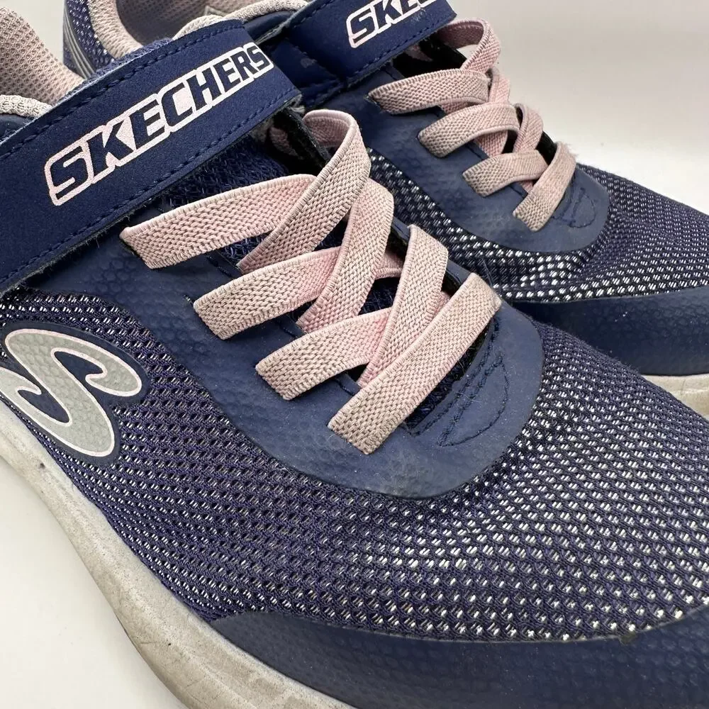 SKECHERS Kids size 4 Blue/Pink Running Shoes